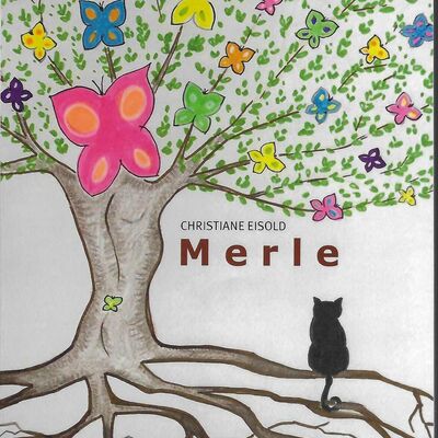 Kerstin Lenz; Bild mit einem gemalten Baum und Titel