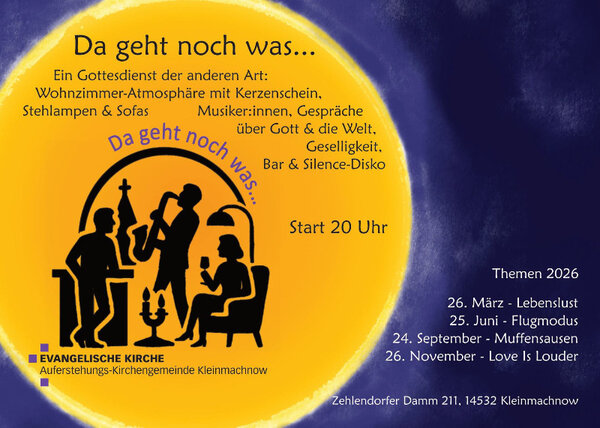 Bild vergr&ouml;&szlig;ern: Das Bild zeigt die Einladung zum Gottesdienst "Da geht noch was..."
