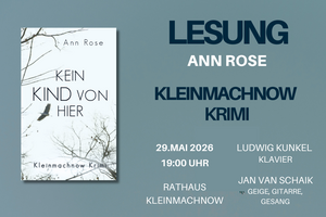 Das Bild zeigt die Einladung zur Lesung von Ann Rose.
