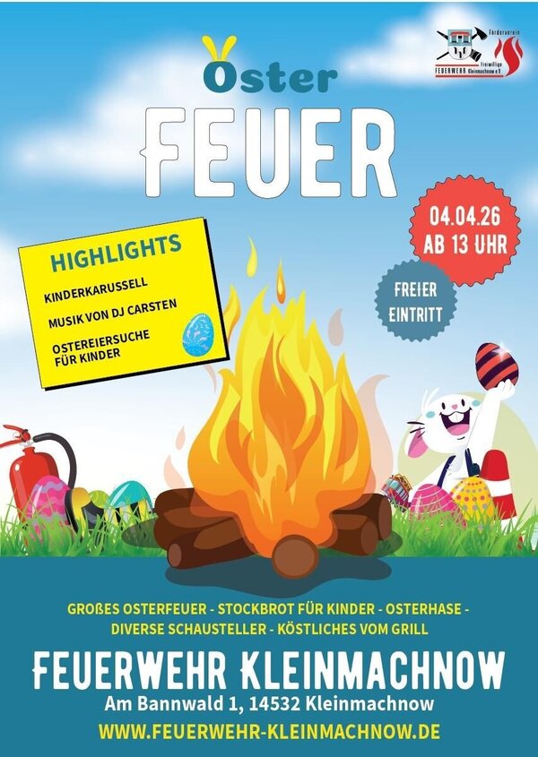 Bild vergr&ouml;&szlig;ern: Werbegrafik Osterfeuer FFW 2026