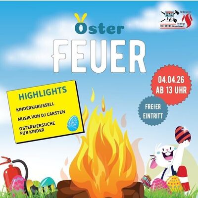 Werbegrafik Osterfeuer FFW 2026