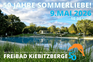 Werbegrafik 50 Jahre Kiebitzberge