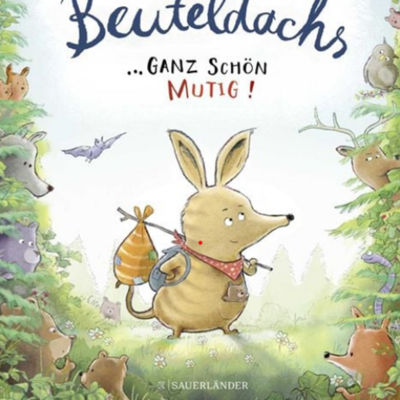 Beuteldachs mit Rucksack