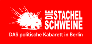 Grafik von Stachelschwein vor rotem Hintergrund