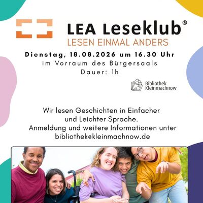 Plakat LEA Leseklub