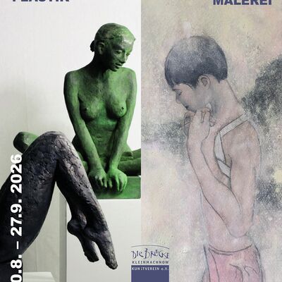 Das Bild zeigt ein Plakat, das &uuml;ber die Ausstellung von Susanne Kraisser und Georg Weise informiert.