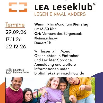 Plakat LEA Leseklub