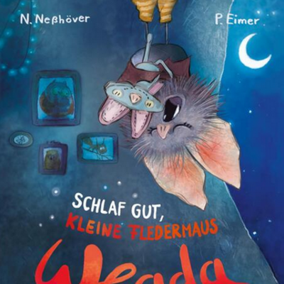 Fledermaus schlafend, mit Ringelsocken