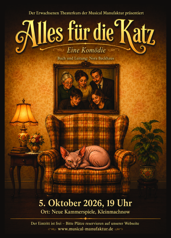 Bild vergr&ouml;&szlig;ern: Das Bild zeigt den Flyer des Theaterst&uuml;cks Alles f&uuml;r die Katz!