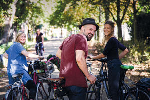 Bild der Kampagne STADTRADELN mit einer Gruppe Radfahrender